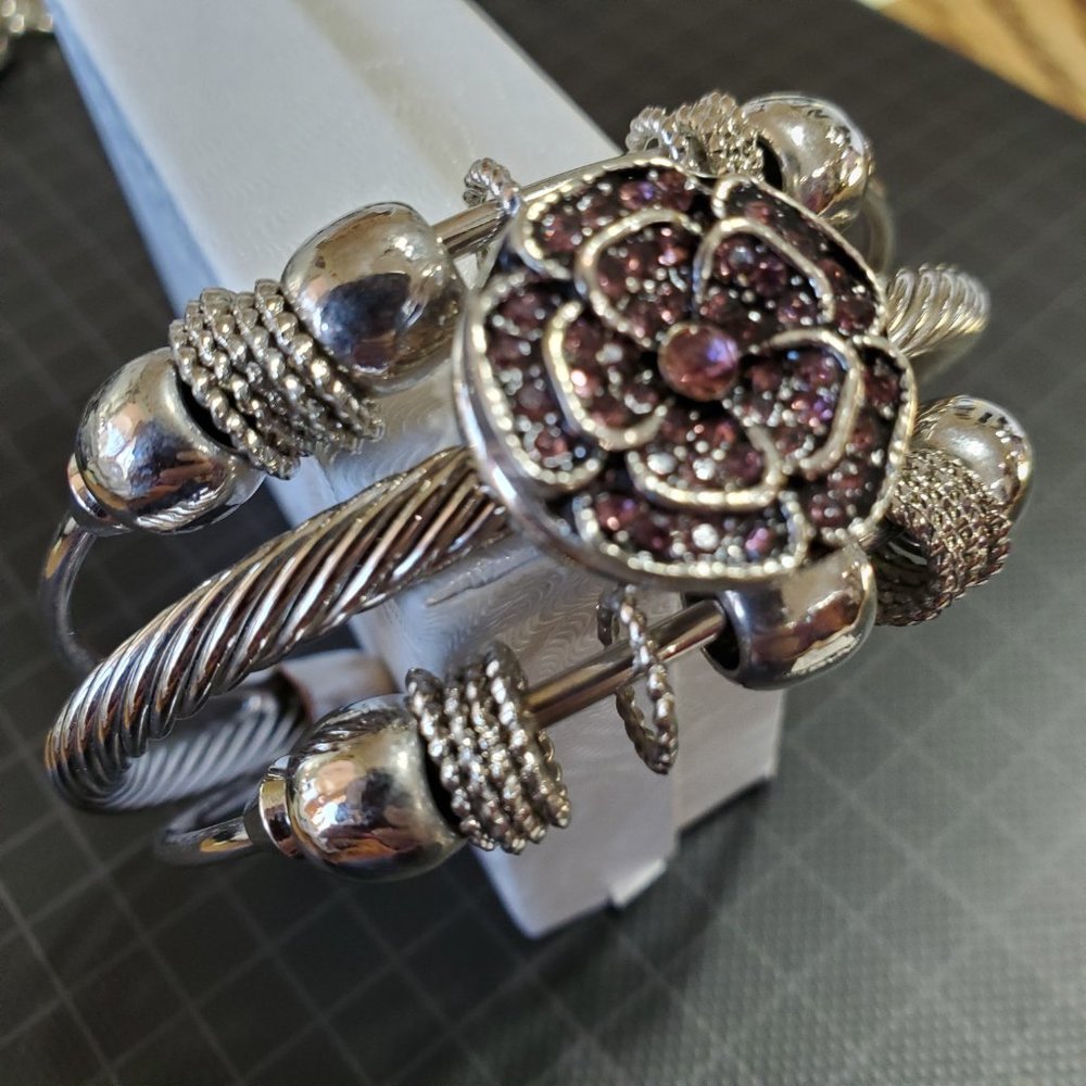 Ginger/Snap Interchangeable Button Snap Cuff Brac… - image 2